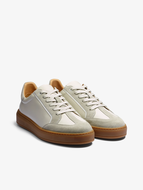Basket Oslo en cuir blanc