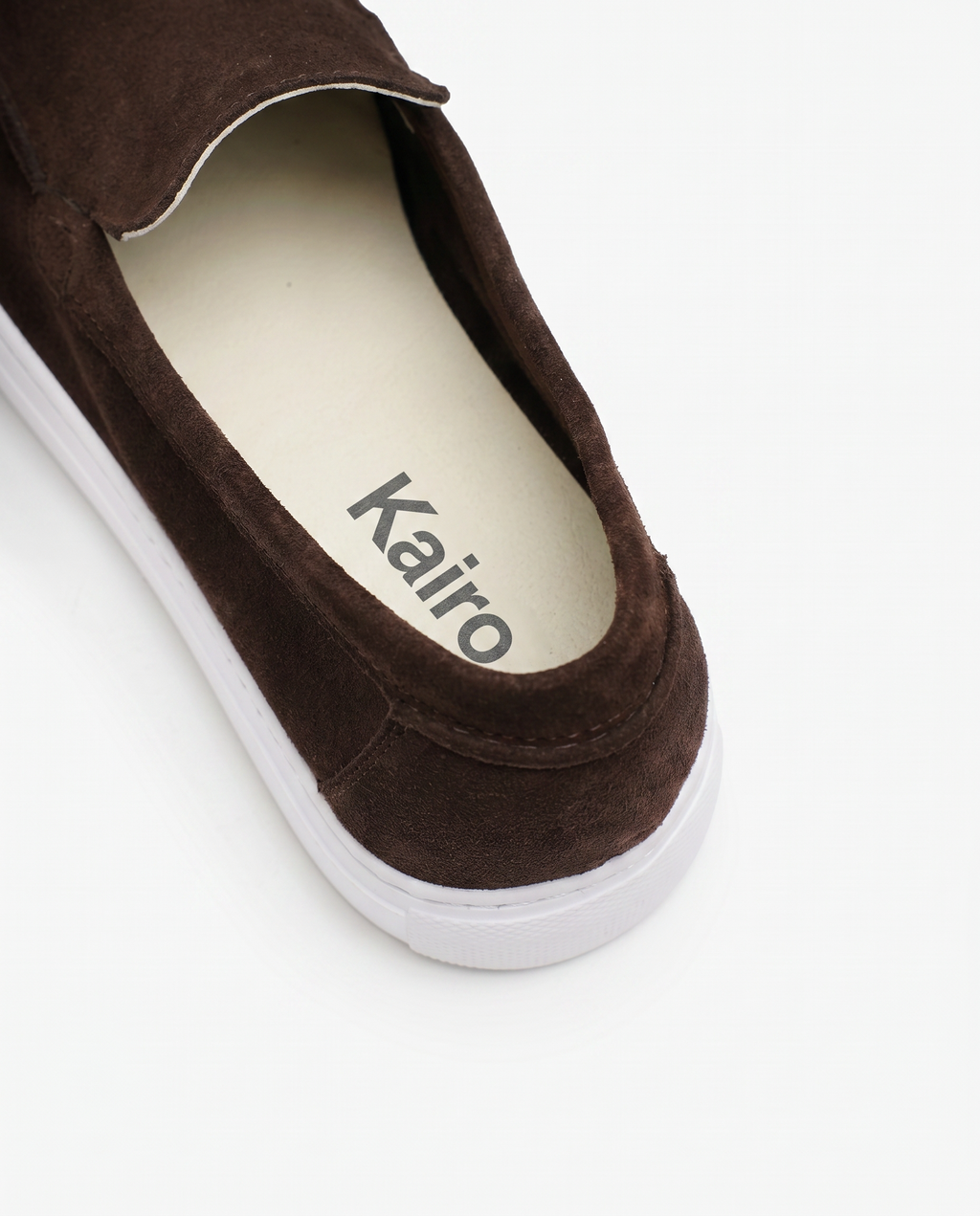 Mocassin Porto en daim marron chocolat