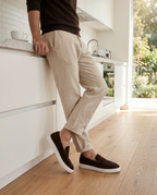 Mocassin Porto en daim marron chocolat