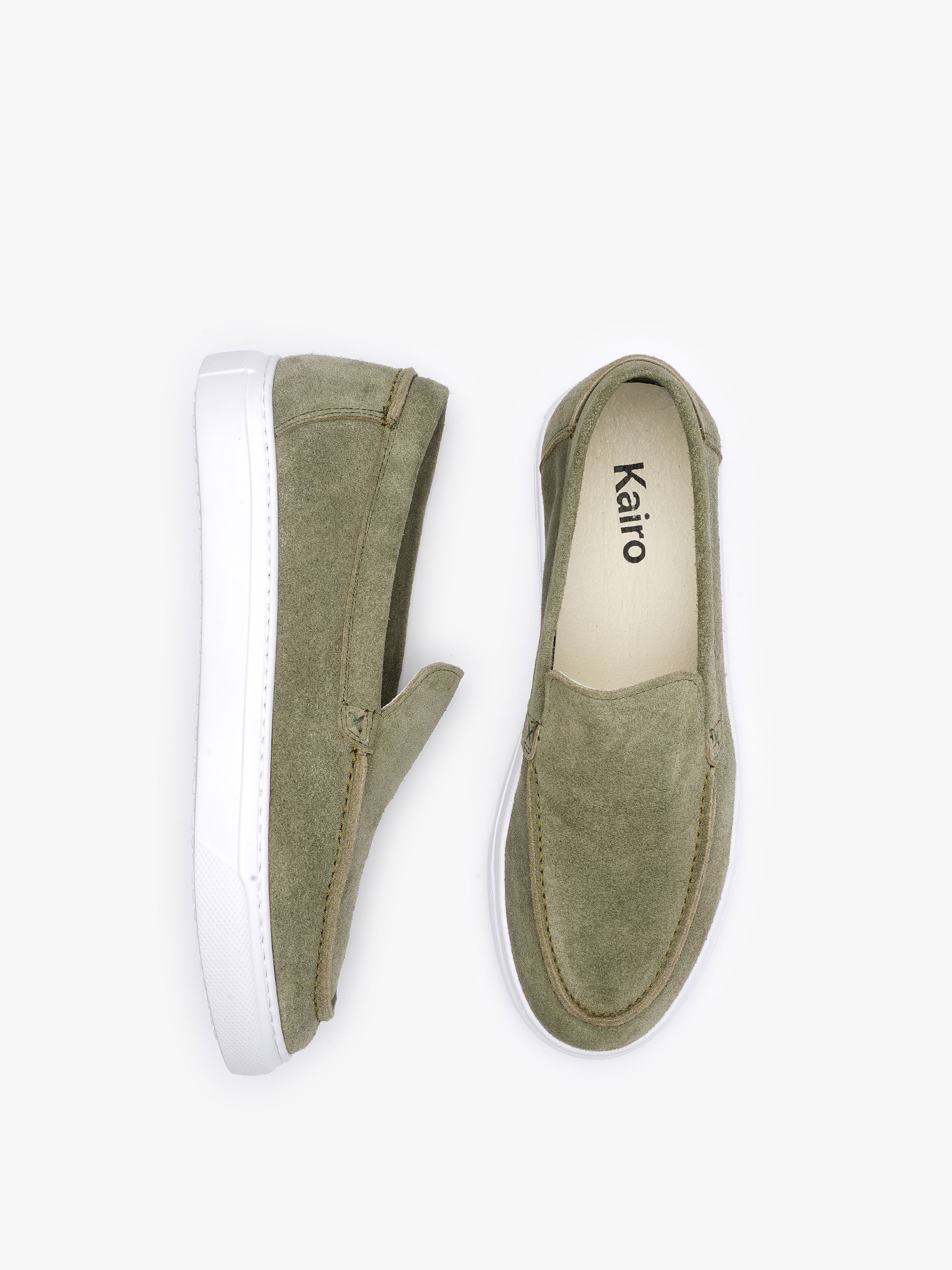 mocassin Porto en daim kaki