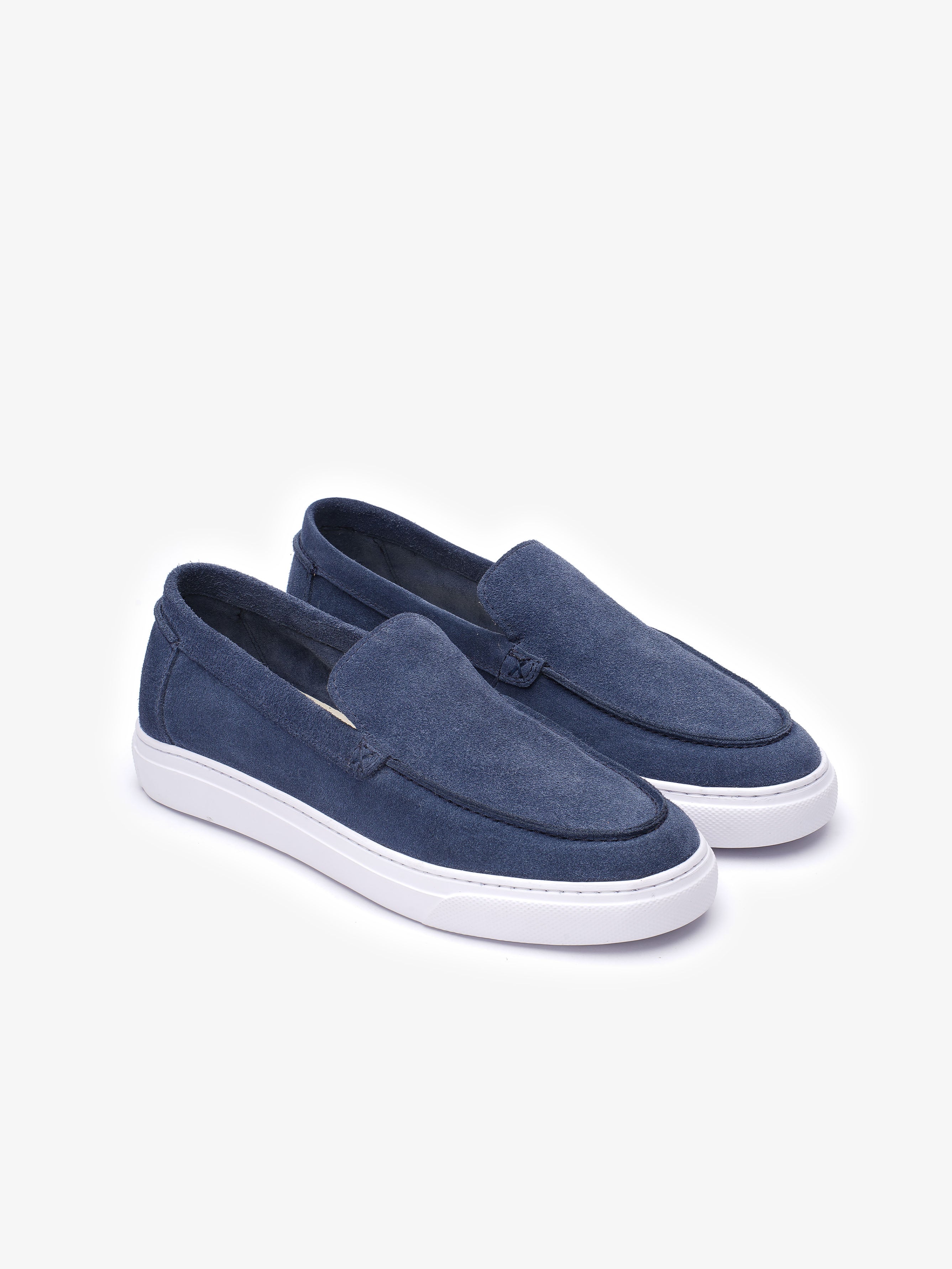 mocassin Porto en daim bleu