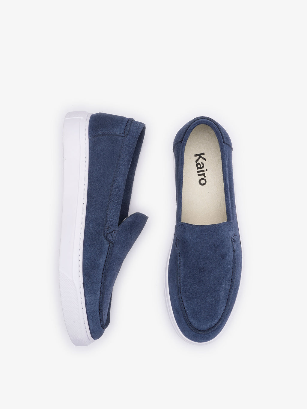 mocassin Porto en daim bleu