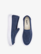 mocassin Porto en daim bleu