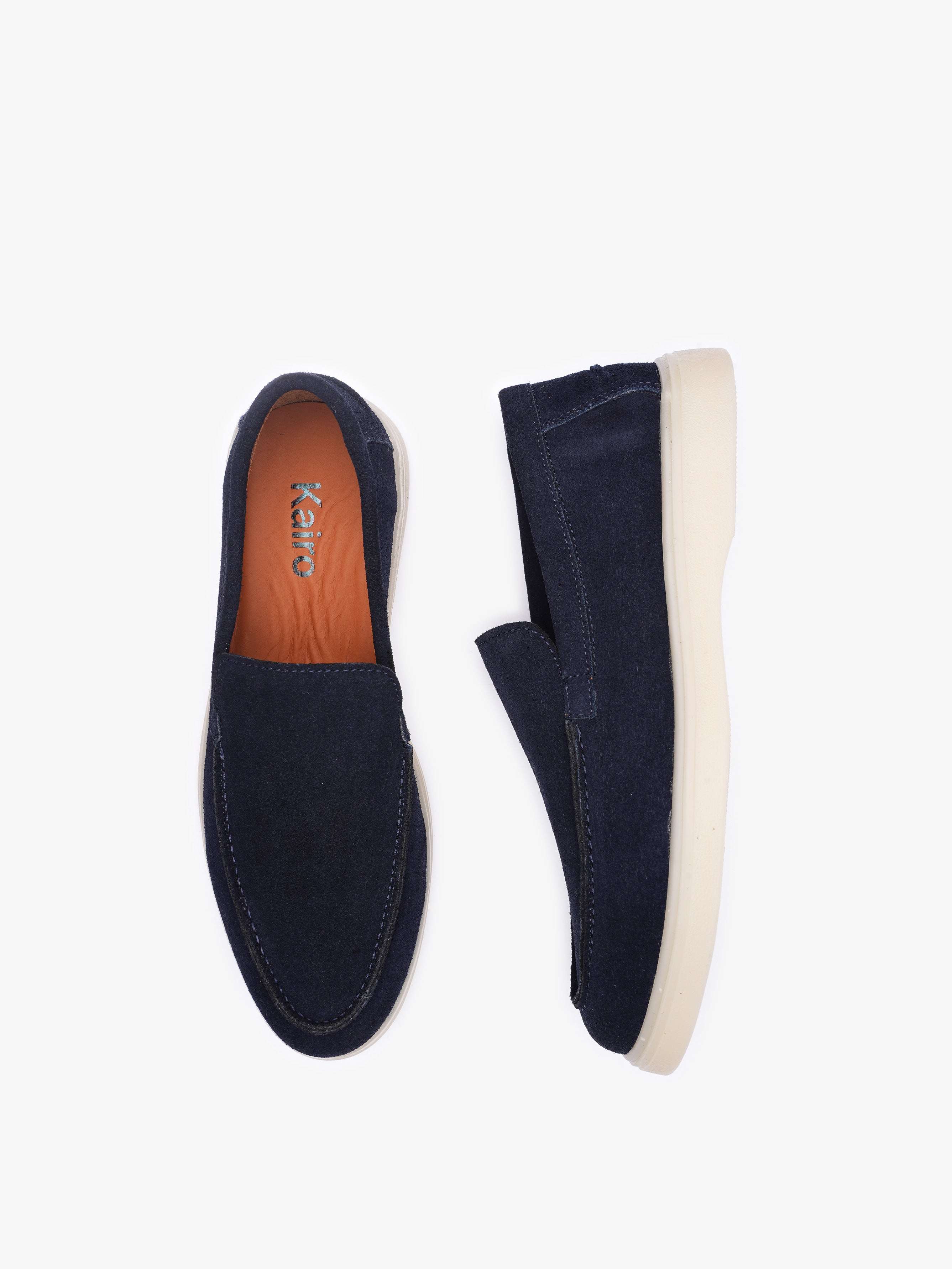 Mocassin Valence en daim Bleu Nuit