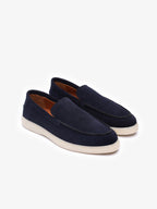 Mocassin Valence en daim Bleu Nuit
