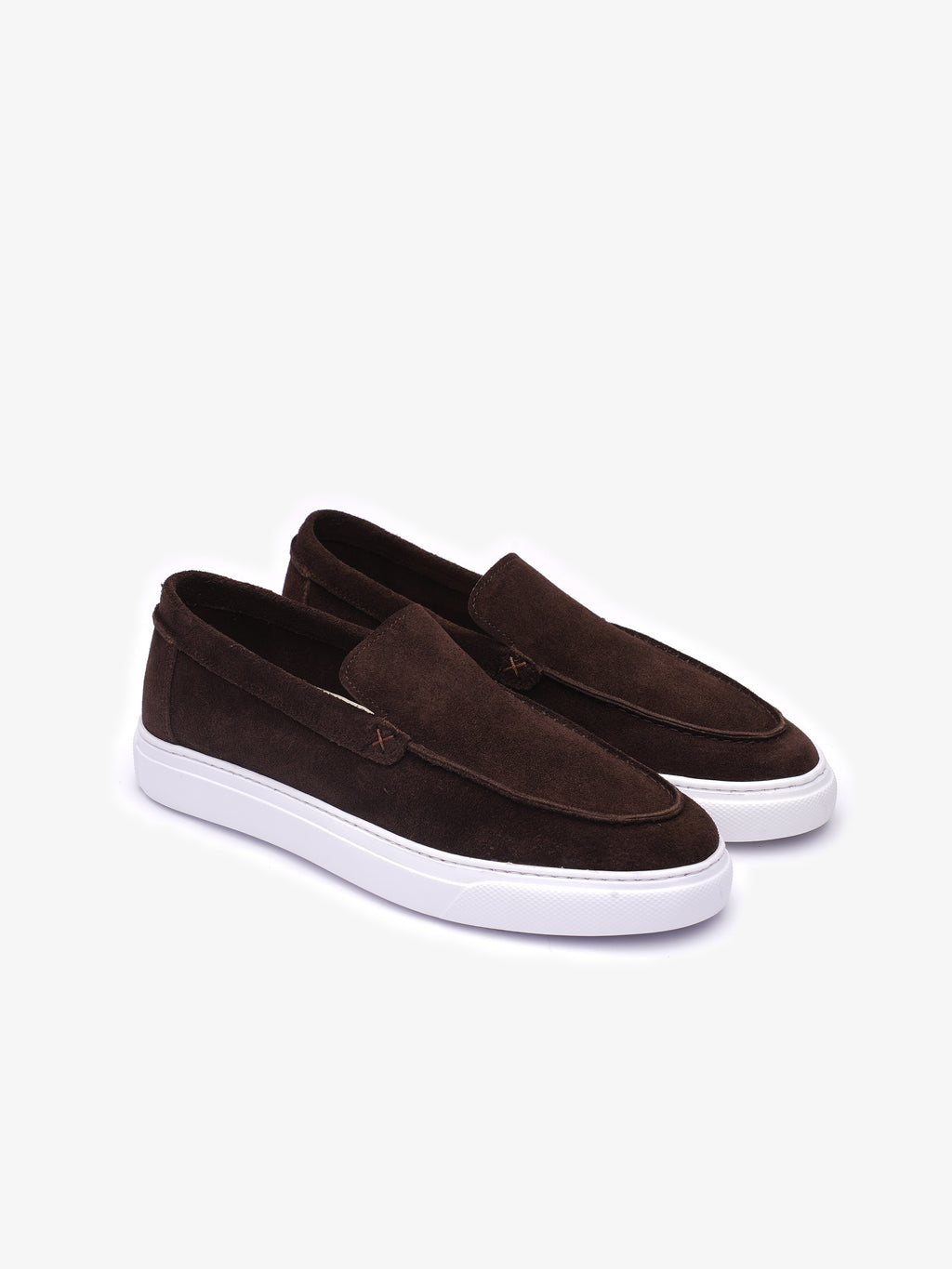 Mocassin Porto en daim marron chocolat