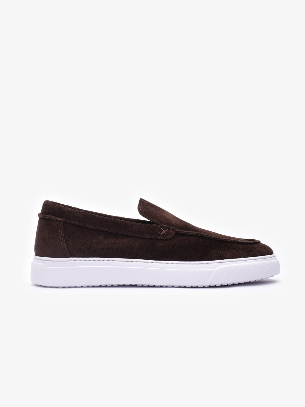 Mocassin Porto en daim marron chocolat