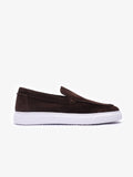Mocassin Porto en daim marron chocolat