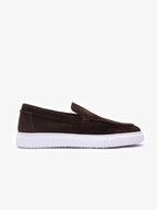 Mocassin Porto en daim marron chocolat