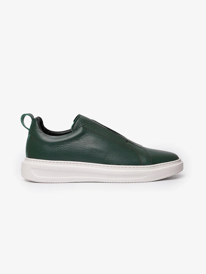 Sneaker à Enfiler en cuir Vert