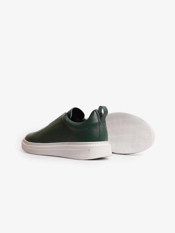 Sneaker à Enfiler en cuir Vert