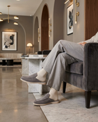 Babouche Kairo daim gris