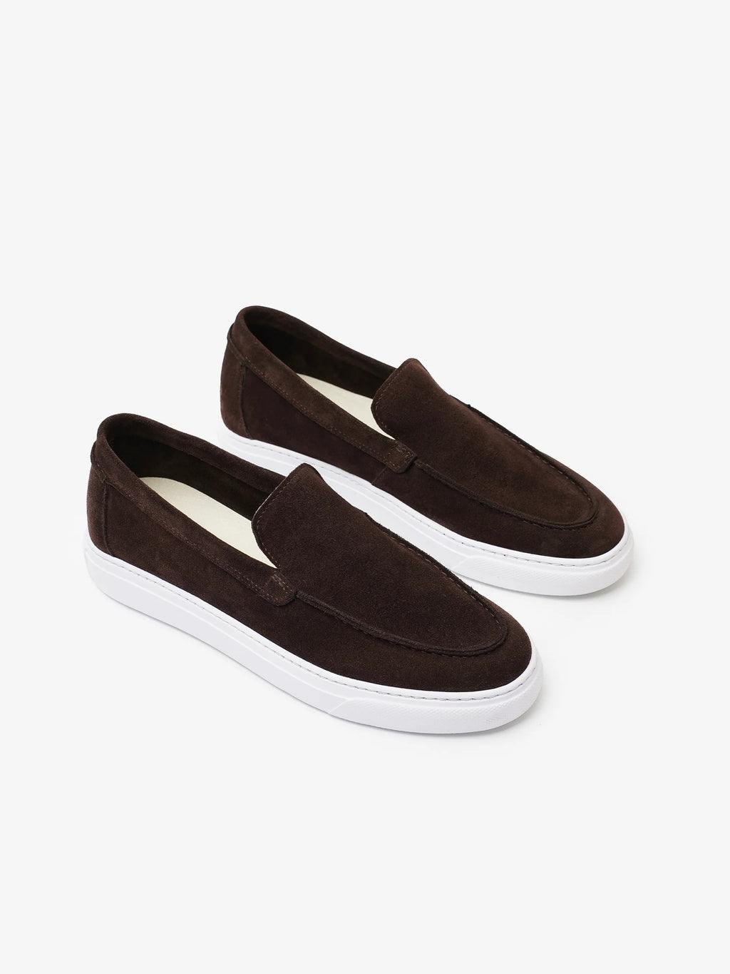 Mocassin Porto en daim marron chocolat