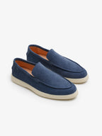 Mocassin Napoli en daim Bleu Marine